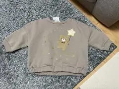 新品未使用タグ付き品 ベージュ トレーナー クリスマス サンタ80cm