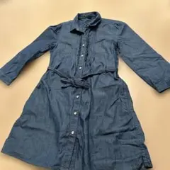 値下げしました！美品GapKids デニム長袖シャツワンピース 150cm
