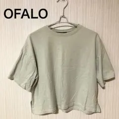 訳あり　OFALO しまむら　Tシャツ　カットソー　半袖　無地　くすみグリーン