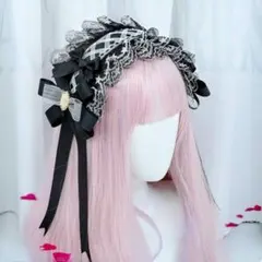ヘッドドレス ロリータ ゴスロリ カチューシャ リボン