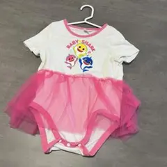 ベイビーシャーク　ロンパース　半袖　ベビー　ピンク　べべフィン　夏　女の子のサムネイル