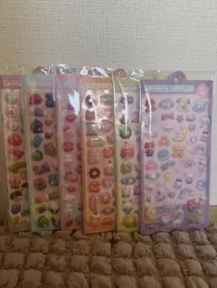 動物 水族館 おばけ ボンボンドロップシール 6枚セット