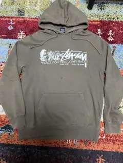 【希少格安】アメリカ製 OLDstussy パーカー オリーブ