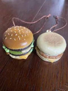 マクドナルド　ハンバーガー　ストラップ　まとめて2個
