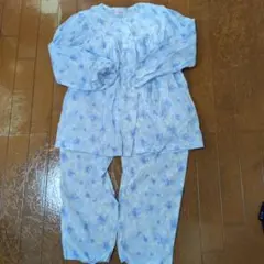 GUNZE パジャマ 花柄 ブルー Sサイズ