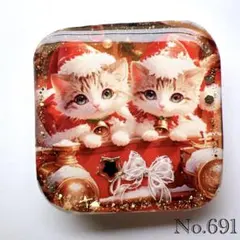 レジン ヘアゴム 猫 No.691