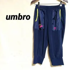 6556K アンブロ フリース クロップド パンツ M ネイビー 紺 7分丈