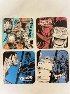 ONEPIECE アートコースターコレクション 5枚セット シャンクス ルフィ