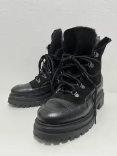 極美品☆ 銀座カネマツ レースアップ　厚底ブーツ イタリア製　23㎝