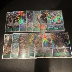 ワンピースカード　緑パラレル　14枚　まとめ売り