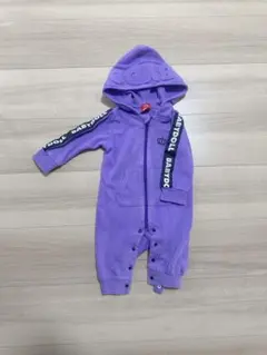BABYDOLL 紫 ロンパース フード付き 80