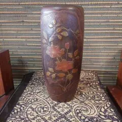 真鍮七宝エナメル 花瓶 花器 置物 骨董 年代不明 希少品 - メルカリ