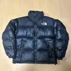 ノースフェイス ヌプシ 700 センターロゴ ダウンジャケット 肉厚 黒 M