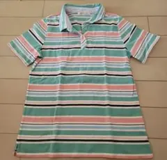 Golden Bear ストライプ 半袖ポロシャツ M