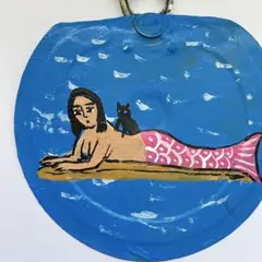 ボノラアート　人魚とネコ　オアハカ　メキシコ　ゆるカワ　インテリア　アート