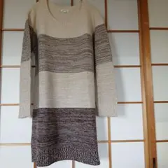 エンスイート チュニックボーダーセーター　L