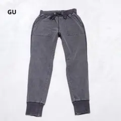 E1-3670　ジョガーパンツ　ウエストゴム　ポケット　カジュアル　M【ジーユー