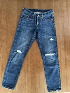 希少サイズ★リーバイス 501 Tダメージ加工 デニム W23 L28