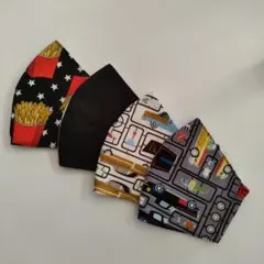 子供用マスク　男の子用A　４枚セット　３年生〜高学年用