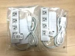 ELECOM 電源タップ 4個口 T-ECOH3410NM 1m【2個セット】