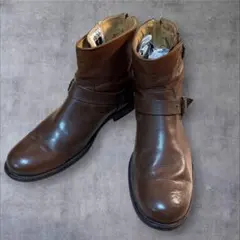 【00s】 FRYE バックジップ レザーブーツ エンジニア 9.5D 茶革