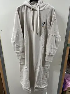 ミッキー フード付きロングワンピース パーカーワンピ