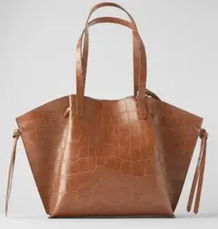 新品☆ZARA ザラ 2way ショルダー&ハンドバッグ brown