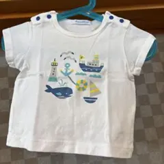 familiar 70サイズ 海のイラスト Tシャツ