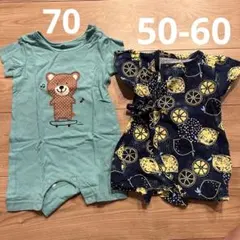 ロンパース　ベビー甚平セット