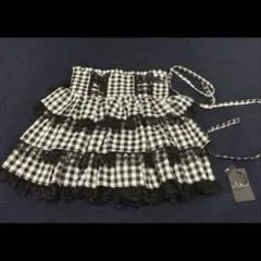 MA*RS マーズ レースアップリボン３段フリルスカパン BLK/ホワイト