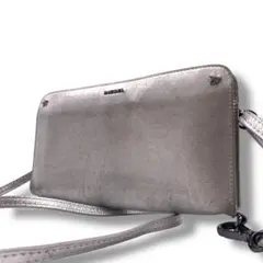 ディーゼル　DIESEL レザー長財布　ショルダーストラップ付き　スタースタッズのサムネイル