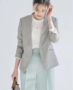 グリーレーベルリラクシング カチリラ セットアップ スカートスーツ ノーカラー