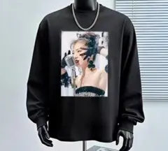 中森明菜　長袖Tシャツ ブラック綿100% 匿名配送