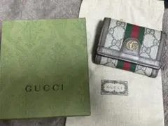 GUCCI 三つ折り財布 GGパターン　レディース