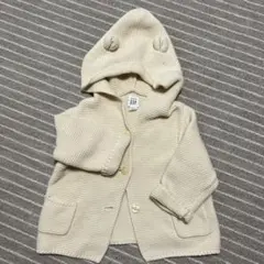 baby GAP フード付きカーディガン 6-12ヶ月 アイボリー