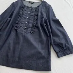 【A.P.C】アーぺーセー　トップス フリル　デニム
