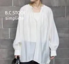 値下げ　B.C STOCK simplicite シアボイルスキッパーブラウスのサムネイル