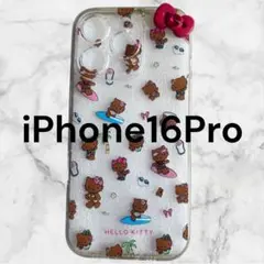 新品 ハローキティ iPhone16Pro日焼けキティ サーフィン サンリオ