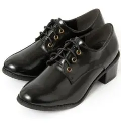 【新品】太ヒールレースアップシューズ　22.5