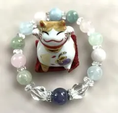 激安❗️希少石❤️タンザナイト、ミックスベリル、水晶の天然石ブレスレット