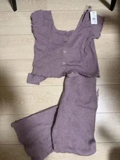 [新品未使用]RAVIJOUR ルームウェア セットアップ パープル　タグ付きのサムネイル