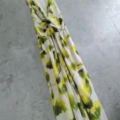 yevs　総柄　ボタニカル　オールインワン　ツナギ　ワイド　ストレートパンツ