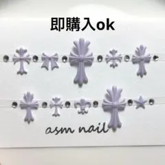 クロス　パーツ　十字架　クロム　ネイル