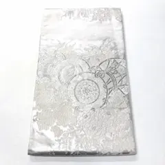 シルバー 幾何学模様 花柄 袋帯 - メルカリ