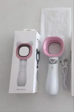 Portable Fan ハンディファン 羽なし　猫耳　ピンクのサムネイル