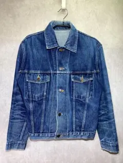 70s メーカ不明 デニムジャケット 耳付き サード型 日本ブランド ビンテージ