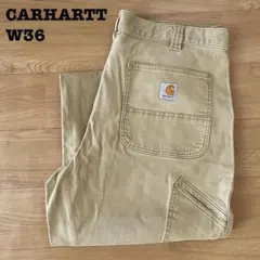 カーハート ペインターパンツ ベージュ W36 L34 古着 ワーク 小汚れのサムネイル