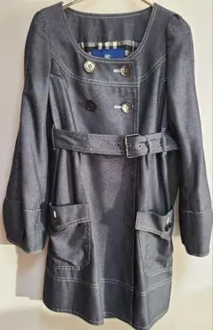 バーバリー ブルーレーベル　Aラインコート　デニム