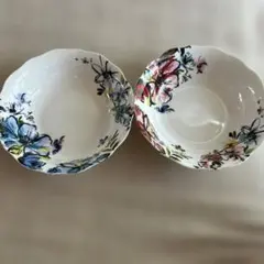 francfranc花柄ボウル 2枚セット 陶器製のサムネイル