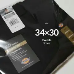 34×30【新品・未使用】ディッキーズ　ダブルニー　85283　BLACK